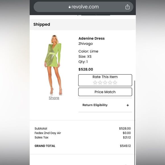 EUC Zhivago Adenine Lime Dress - Picture 12 of 12